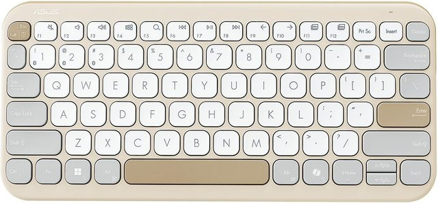 ASUS Marshmallow Tastatur KW100, Beige, Bluetooth, DE-Layout - Bild 1