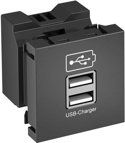 OBO Bettermann Geräteeinsatz Socket in Grau, B/H: 4,5 x 4,5 cm - Bild 1