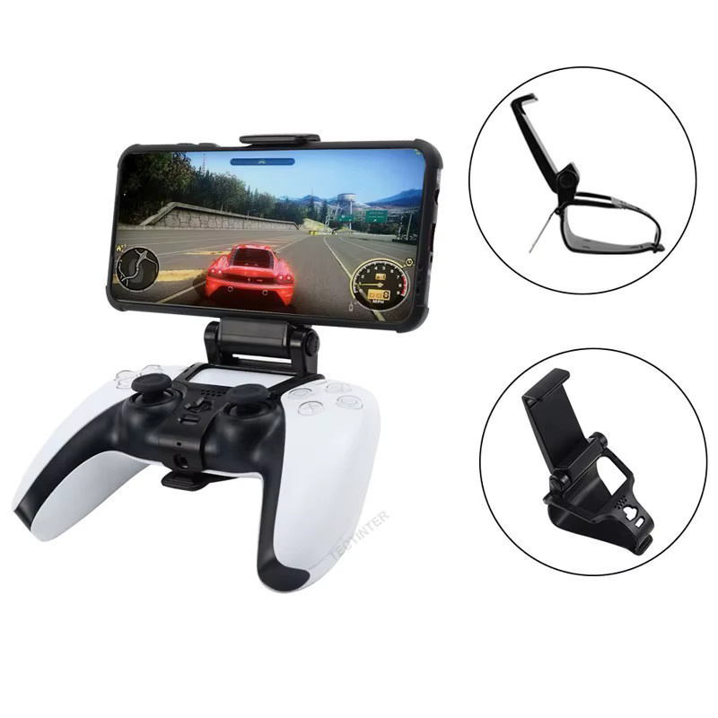 TECTINTER Smart Grip Handyhalterung mit einstellbarer Breite für PS5 Controller, Schwarz - Bild 3