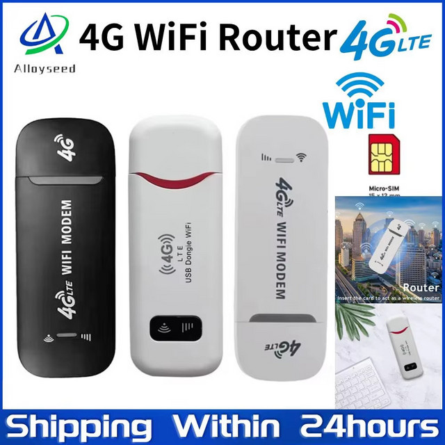 APWIKOGER Mobiler 4G/5G LTE WLAN Router als USB Dongle Modem Stick mit 150 Mbit/s in Schwarz - Bild 1