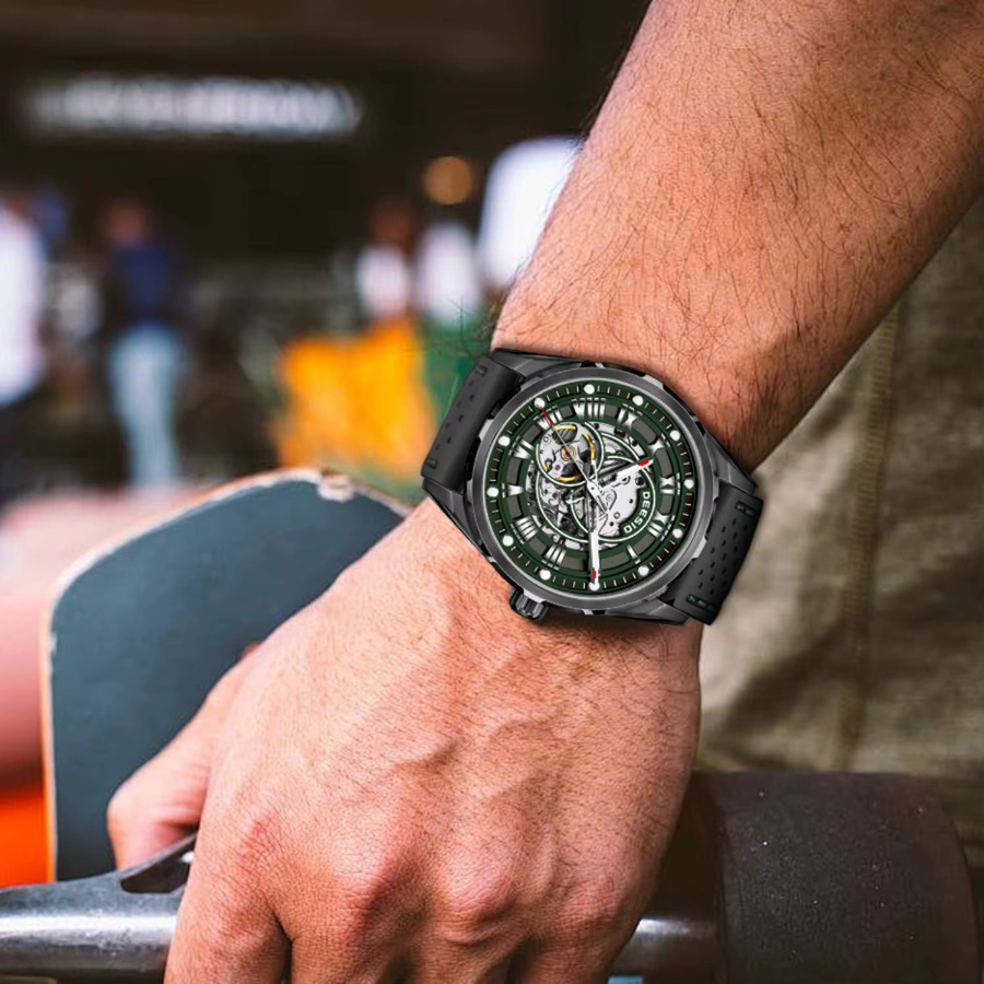 Deesio Armbanduhr, Automatik, Edelstahl, Grün, Herren - Bild 4
