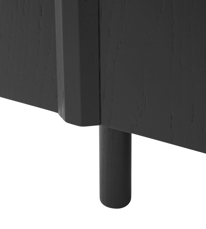 Normann Copenhagen Rib Sideboard Low in Schwarz mit Eichenholz und Lamellen im skandinavischen Design - Bild 2
