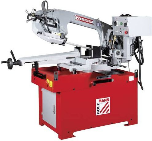Holzmann Metallbandsäge BS370TOP 400V in Rot mit 1100W Leistung und 3160mm Sägeblatt-Länge - Bild 1