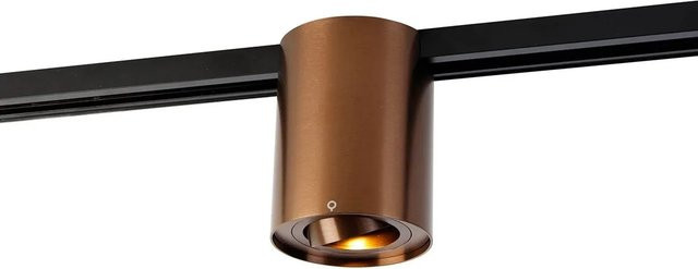 QAZQA Moderner 1-phasiger Schienenstrahler Iconic Rondoo Up in Dunkelbronze mit GU10 Fassung und dimmbarer Funktion - Bild 1