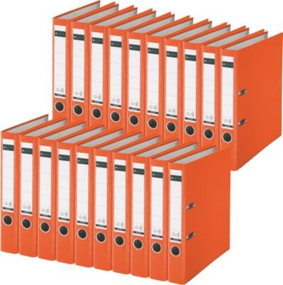 LEITZ Ordner 1015 DIN A4 Hefter in Orange, 20 Stück, Rückenbreite: 52 mm - Bild 1