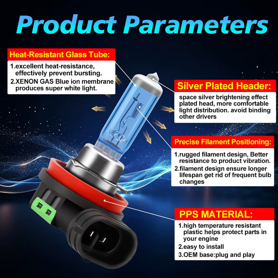 LSLIGHT Superhelle Halogenlampen für Scheinwerfer und Nebelscheinwerfer 100W 6000K transparent - Bild 3
