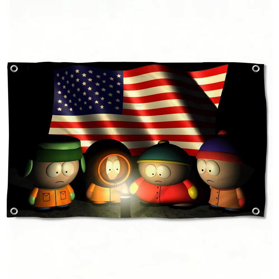 Hot South Dekoflagge mit Tiermotiven in Schwarz und Multicolour, rechteckige Textilflagge für Garten, Camping oder Wanddekoration, B: 70 cm, H: 50 cm - Bild 4