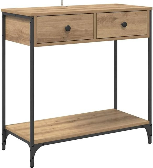 vidaXL Konsolentisch Artisan-Eiche in Braun im industriellen Stil, B/T/H: 75 x 34,5 x 75 cm - Bild 1