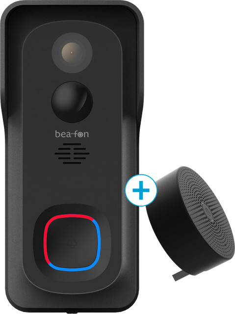 BEAFON Visitor 1V Video-Türklingel-Set mit externer Glocke bis 95dB in Schwarz - Bild 1