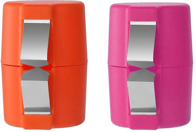 Oudun Eierschalentrenner und Eierknacker Set aus Kunststoff und Edelstahl, Orange, 2 Stück - Bild 1