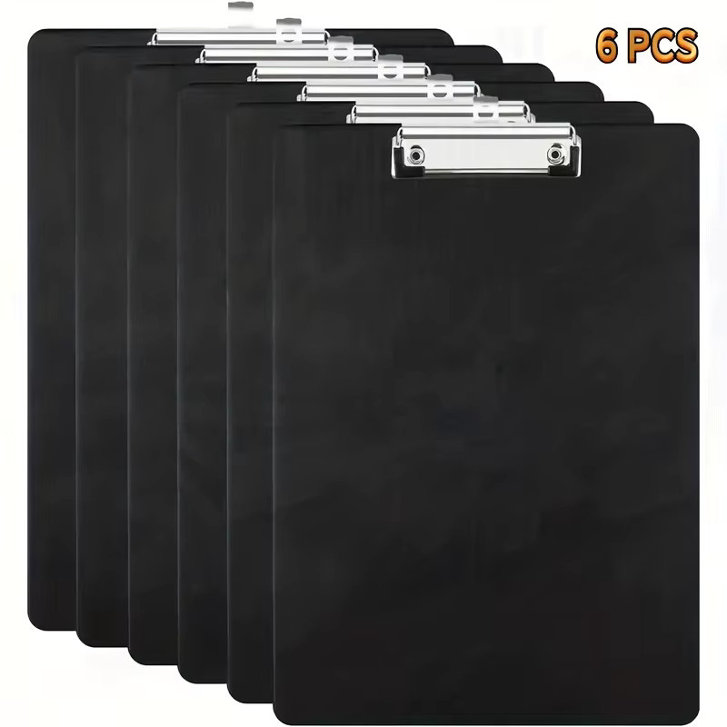 6-teiliges Klemmbrett-Set aus Kunststoff in Schwarz im A4-Format - Bild 3