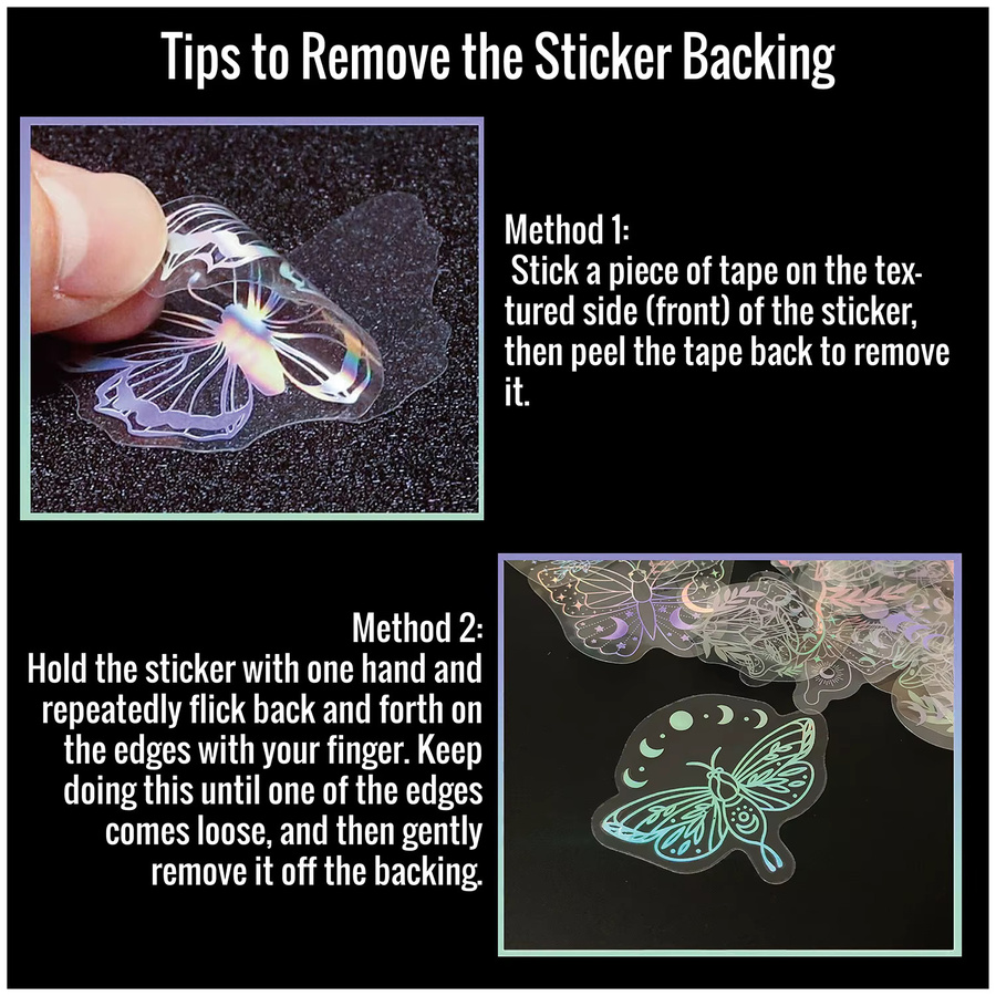 40 Stück holografische Glitzer-Aufkleber aus transparentem PET, wasserfeste dekorative Aufkleber in Multicolour für Wasserflaschen, Laptop und Scrapbooking - Bild 2