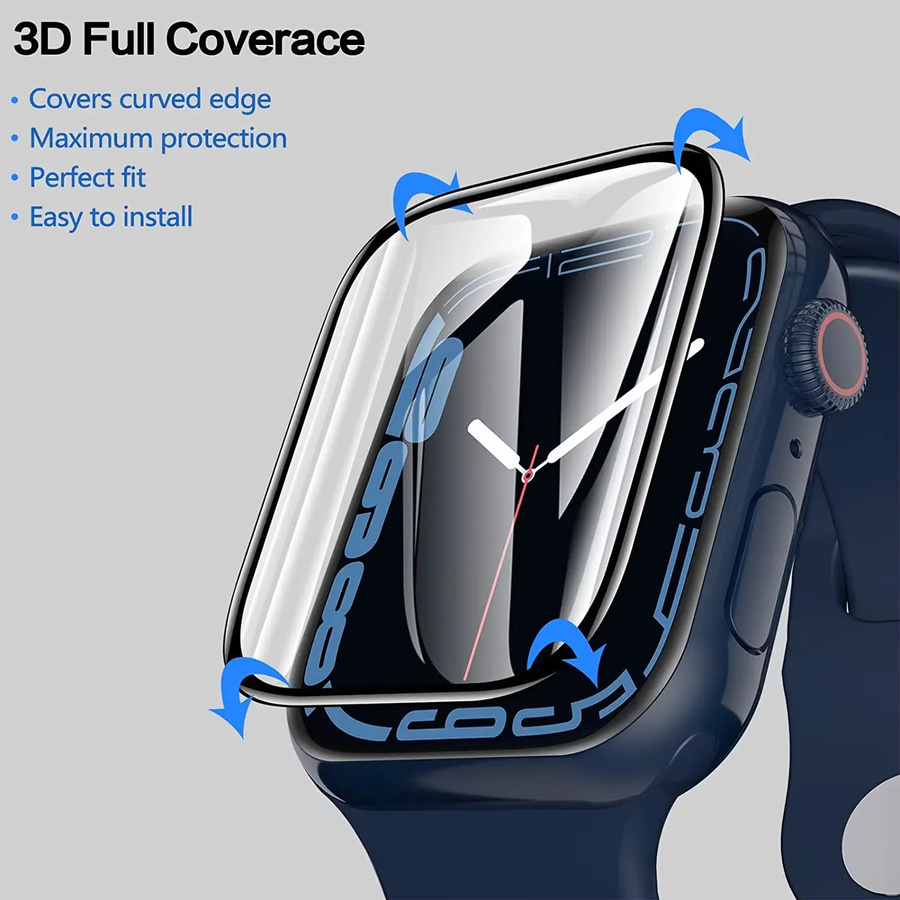 Apple Watch Displayschutzfolie, 3D gebogen, transparent, Unisex - Bild 4