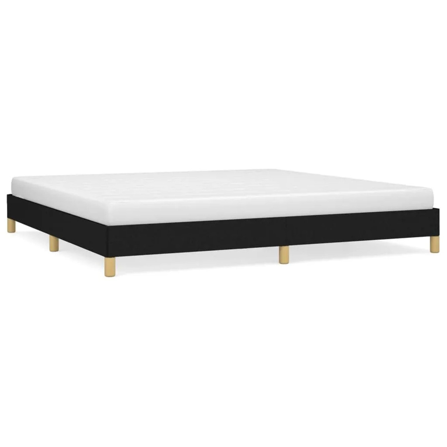 vidaXL Bettgestell modern in Schwarz mit Stoffbezug B/T/H: 200 x 200 x 25 cm - Bild 2