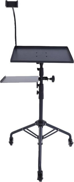 Aimo Laptop Projektor Stativ in Grau mit verstellbarer Höhe und Rollen sowie Handyhalterung - Bild 1