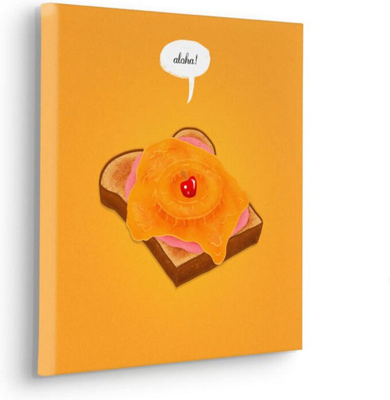 Komar Canvasbild Toast Hawaii Modern Urban Leinwand in Gelb und Orange, B/H: 40 x 40 cm - Bild 1