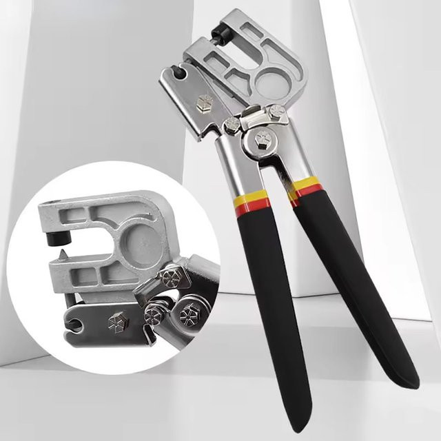 Skeyo Professionelles Kielmontagewerkzeug Einhebelbohrzange für Gipsplattenprofile und Blechbefestigung mit Metallanschluss - Bild 1