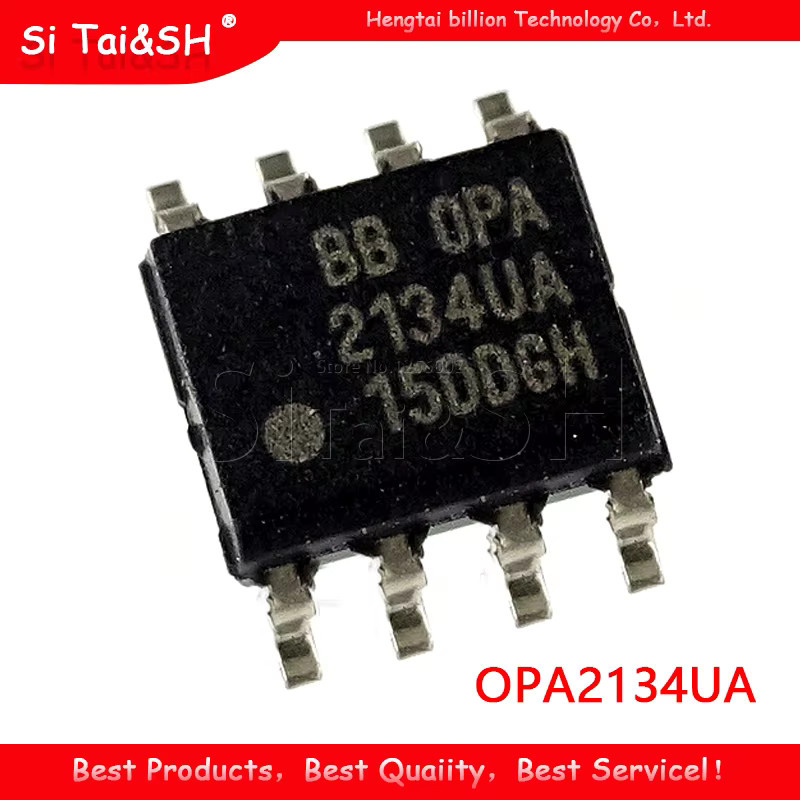 Si Tai&SH OPA2134UA SOP8 Operationsverstärker in Schwarz, 10 Stück - Bild 2