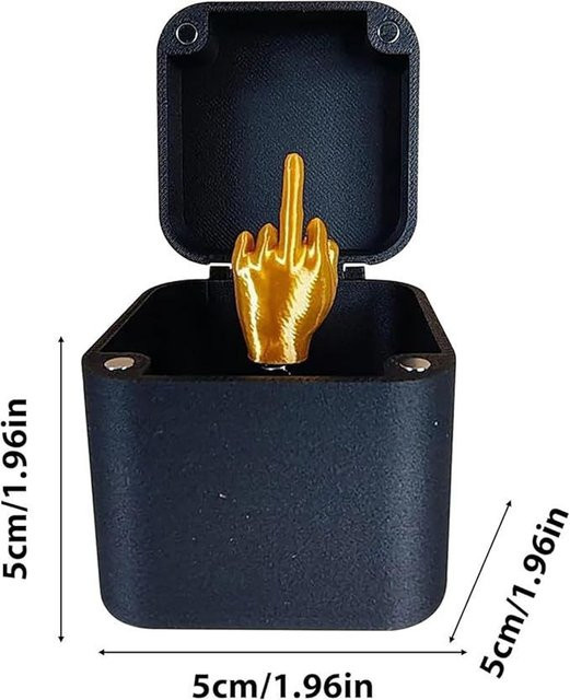 SIKEZHAN Überraschungs-Geschenkbox mit Mittelfinger-Modell als witzige Schreibtisch-Dekoration - Bild 1