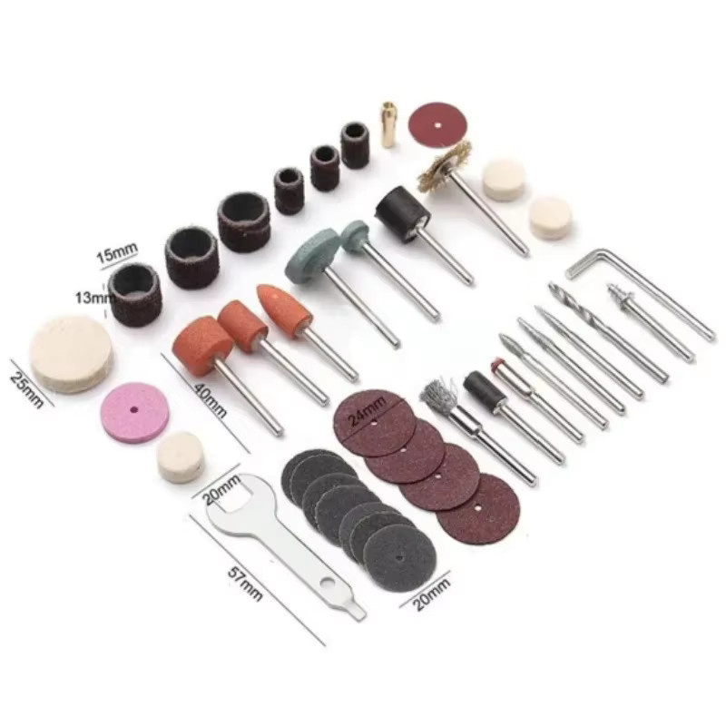 Wnew 40-teiliges Mini Bohrmaschinen Zubehör Set zum Schleifen und Polieren in Multicolour - Bild 4