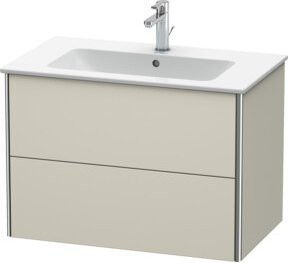 Duravit Waschtischunterschrank XSquare, wandhängend, 2 Schubladen, Tau matt, B: 81 cm, T: 47,8 cm, H: 56 cm - Bild 1