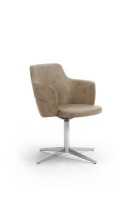 Leyform Besuchersessel OPERA mit Armlehnen aus Kunstleder in Terrabraun, B: 72 cm, T: 72 cm, H: 80 cm - Bild 1