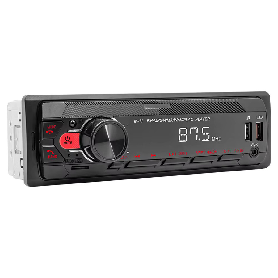 Podofo 1Din MP3 Autoradio mit Bluetooth, USB, SD, AUX-IN und FM Radio in Schwarz - Bild 1