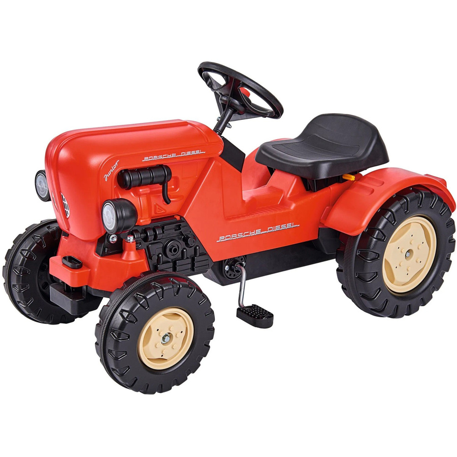 BIG Porsche Diesel Junior Kindertraktor in Rot mit verstellbarem Sitz für Kinder ab 3 Jahren - Bild 2