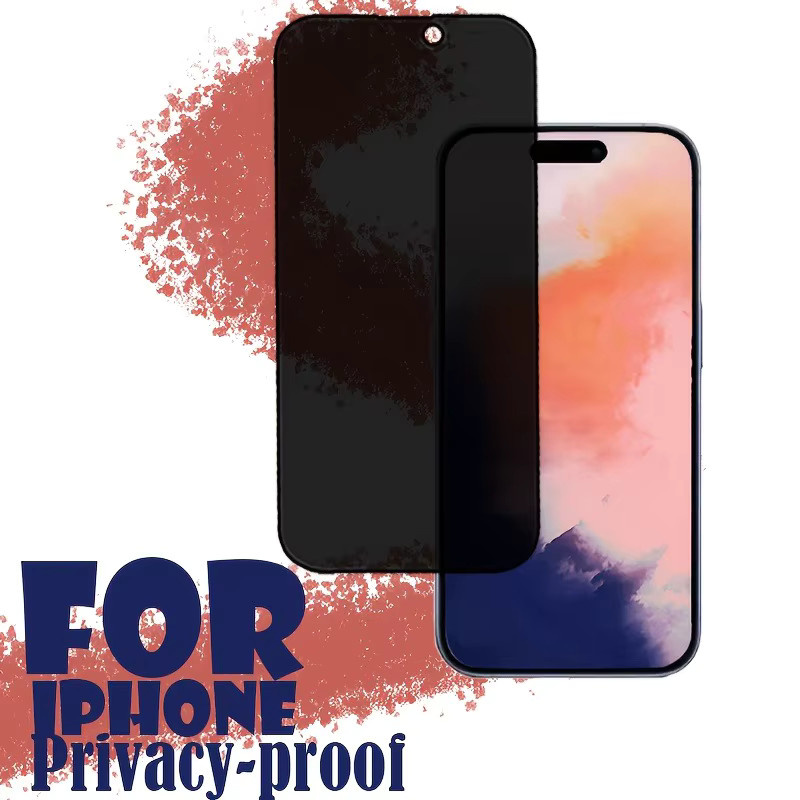 ONEVAN 2er-Pack Sichtschutz-Displayschutzfolie aus gehärtetem Glas für iPhone 11 12 13 14 15 16, Anti-Spionage-Folie in Schwarz - Bild 4