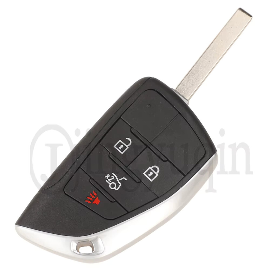 Jingyuqin Flip Fernbedienung Auto Schlüssel Gehäuse in Schwarz für Chevrolet Cruze Epica Lova Camaro Impala HU100 - Bild 1