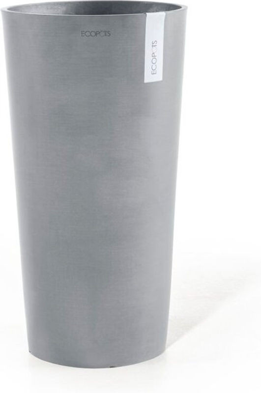 Ecopots Amsterdam High 76 Blumentopf aus Kunststoff in Grau für Innen- und Außenbereich, B: 41,5 cm, H: 76,8 cm - Bild 1
