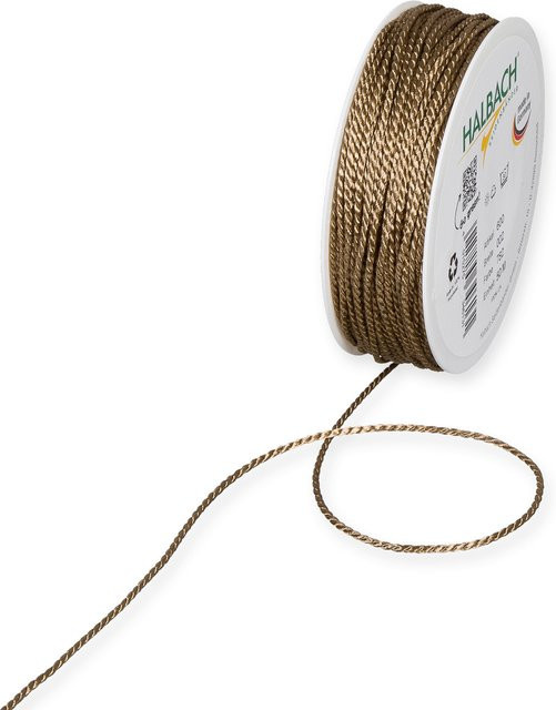 Halbach Kordel 2mm 10m Natur aus Baumwolle, Polyester und Acetat - Bild 1