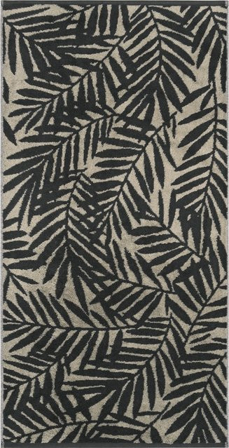 Handtuch Maison du Monde aus Baumwolle in Anthrazit, Grau und Schwarz mit grafischem Design und Oeko-Tex Standard 100 - Bild 1