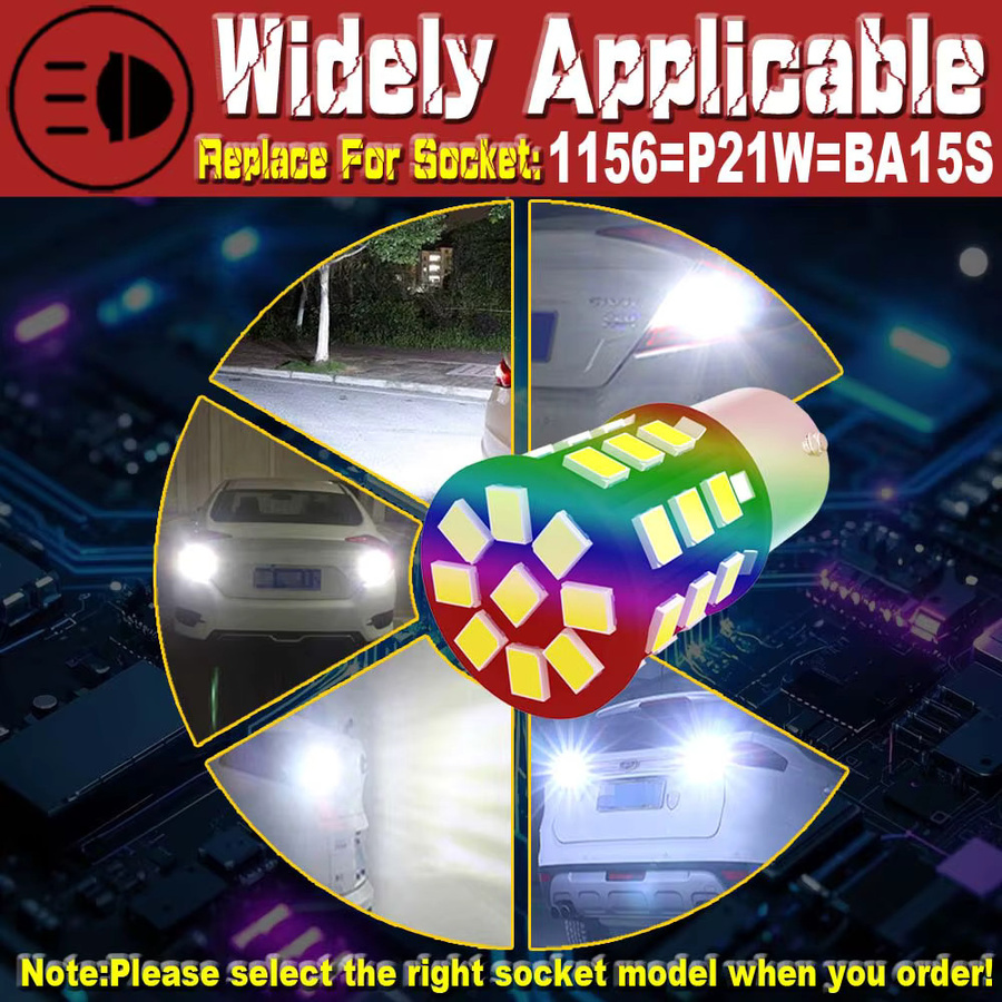 Neallor LED Rückfahrscheinwerfer Set P21W 1156 7506 BA15S für BMW E46 E39 E30 E84 E34 F48 E53 F45 F46 12V - Bild 4