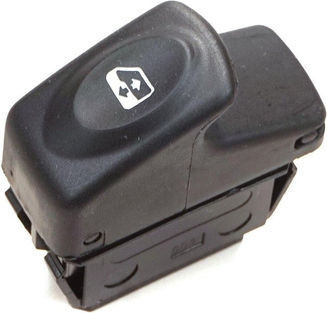BROSS Fensterheberschalter Einzelsteuerung Druckknopf 5-polig Schwarz für Renault Kangoo Scenic Megane Logan MK1 Clio Scenic MK2 7700838100 - Bild 1