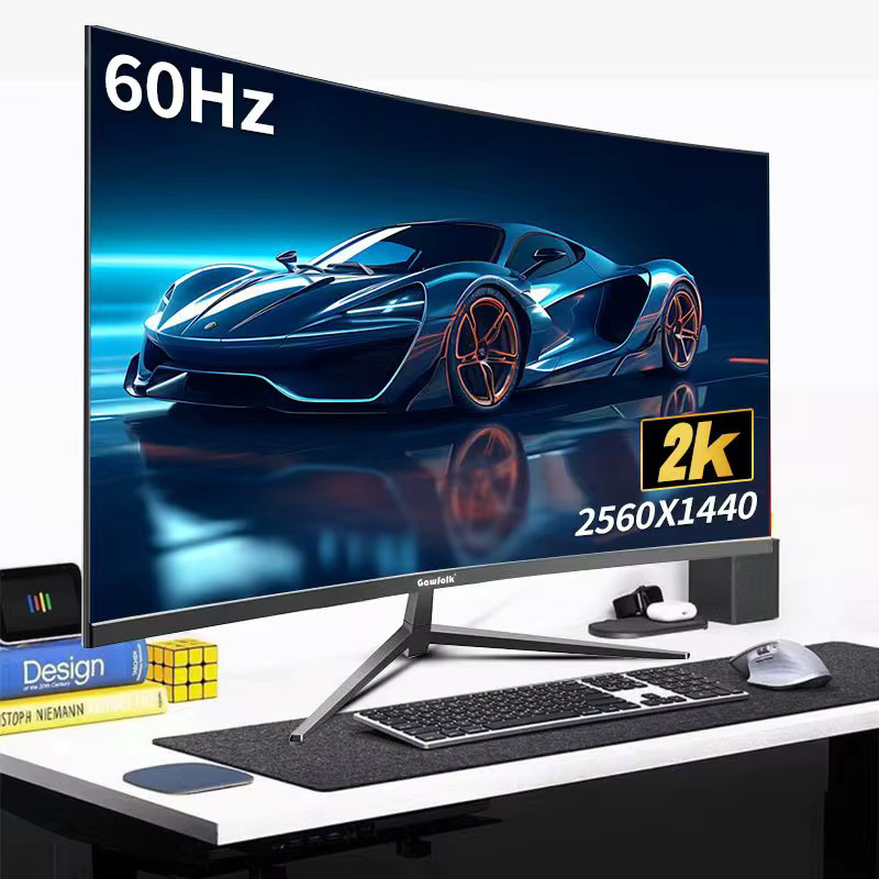 Gawfolk Curved Gaming Monitor 32 Zoll QHD 1440p, 60Hz, 1500R, Schwarz - Bild 3