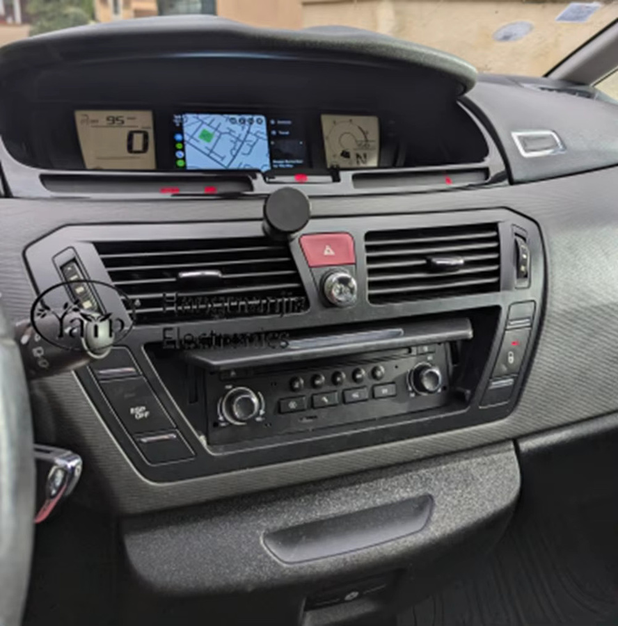 HMG Carplay Autoradio mit GPS Navigation und DSP für Citroen C4 Grand Picasso C-Triomphe C-Quatre 2006-2013 in Schwarz - Bild 2