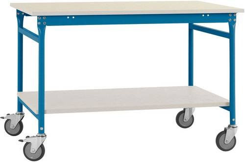 Manuflex BB5321.5007 Beistelltisch BASIS mobil mit Melamin-Platte und Zwischenboden, B/T/H: 125 x 60 x 85 cm - Bild 1