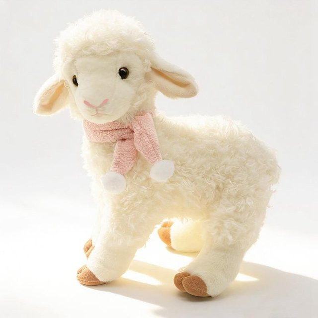 Weiße Gehorsame Lamm Plüschtiere, Plüschpuppen, ab 3 Jahre - Bild 1