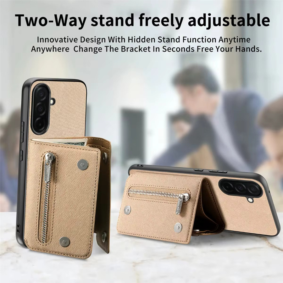 Magnetische Brieftaschen-Handyhülle mit abnehmbarer MagSafe-Funktion für Samsung Galaxy S26 Ultra S25 Edge S24 S23 S22 Plus S21 FE A57 A37 A17 A07 in Schwarz - Bild 3