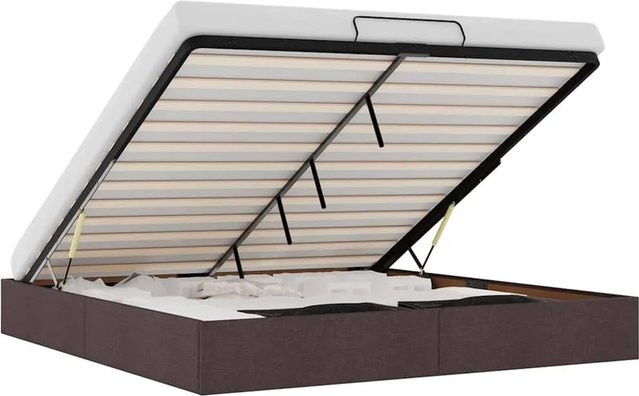 vidaXL Ottoman-Bett mit Aufstehfunktion in Dunkelbraun, B/T: 200 x 200 cm - Bild 1