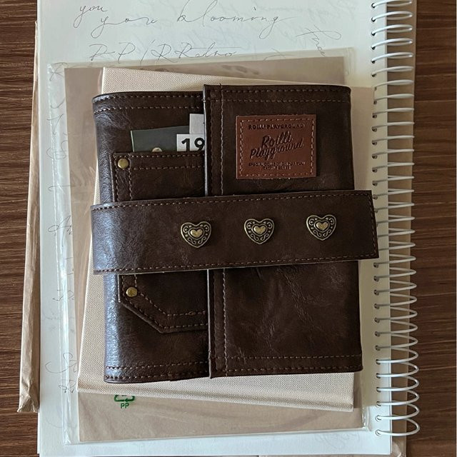 Retro A7 Ringbuch Notizbuch aus Kunstleder mit Hardcover in Braun - Bild 1