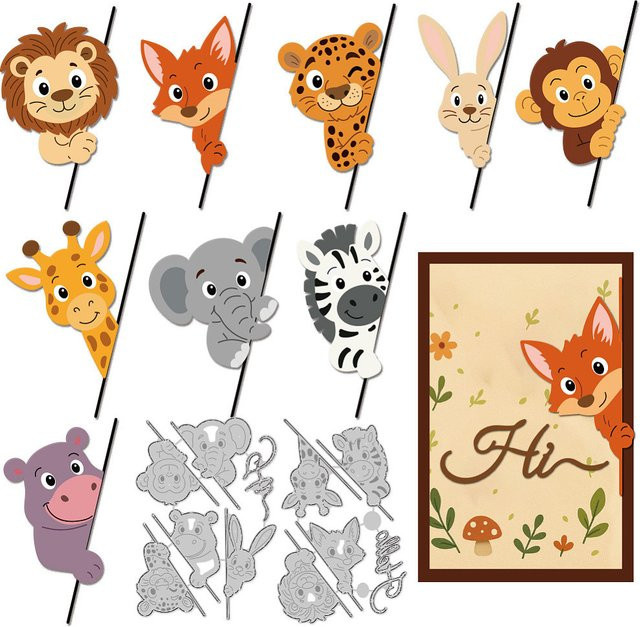 Tiere Schneideformen aus Kohlenstoffstahl für DIY Scrapbooking, Fotoalben und Papierkarten - Bild 1
