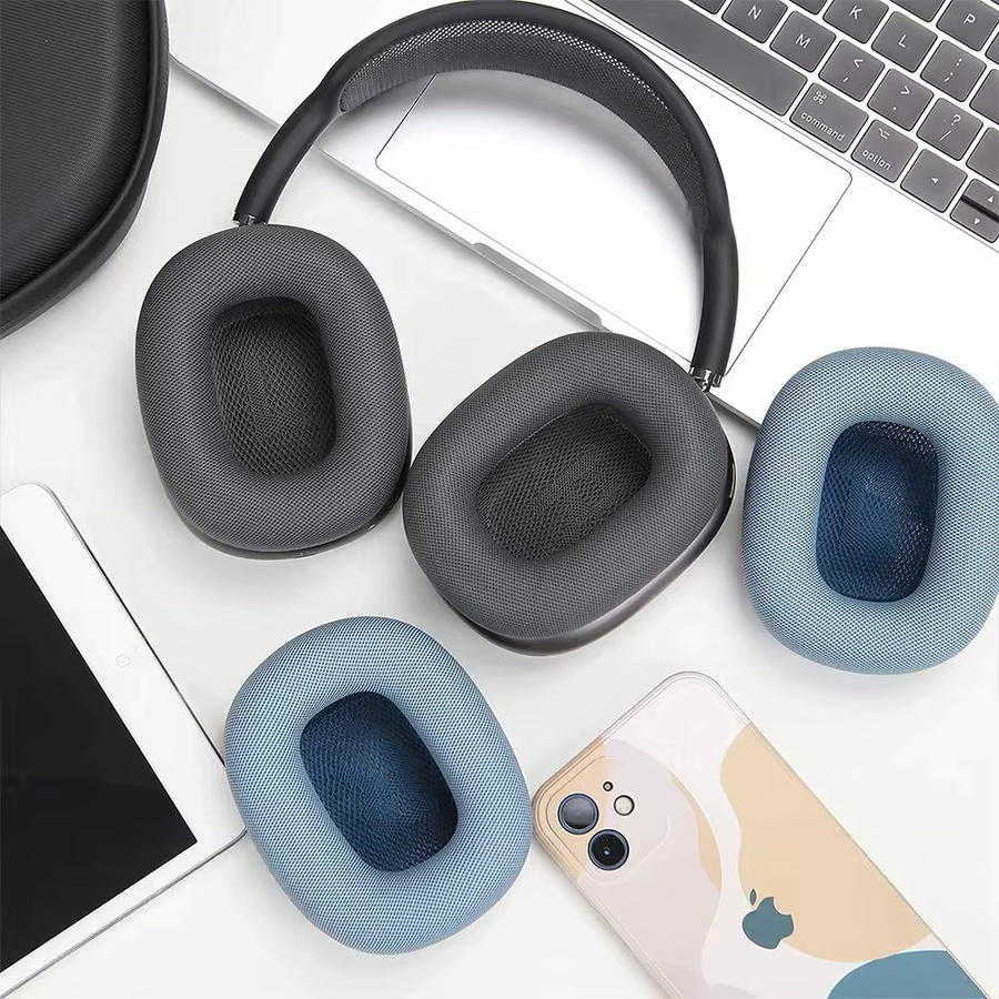 Ersatz-Ohrpolster für Apple AirPods Max Wireless-Kopfhörer aus Schaumstoff in Blau und Grau - Bild 3