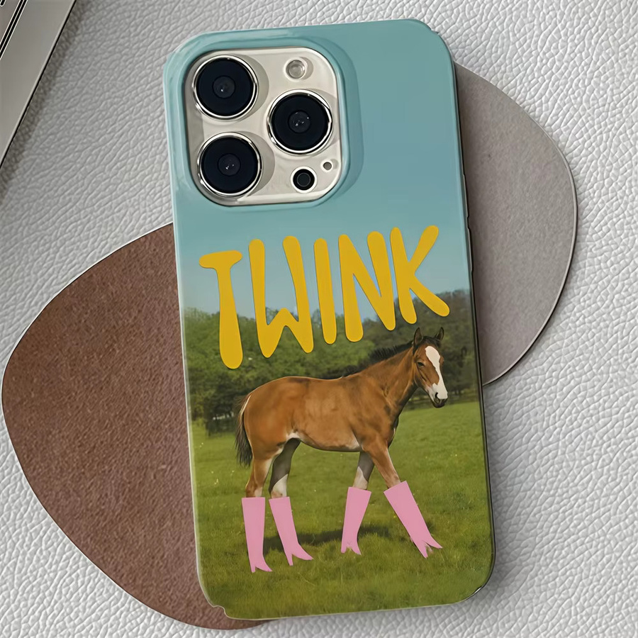 Clmj Thinking Cow Handyhülle mit glänzender Folie für iPhone 11 bis iPhone 17 Pro Max und weitere Modelle - Bild 1