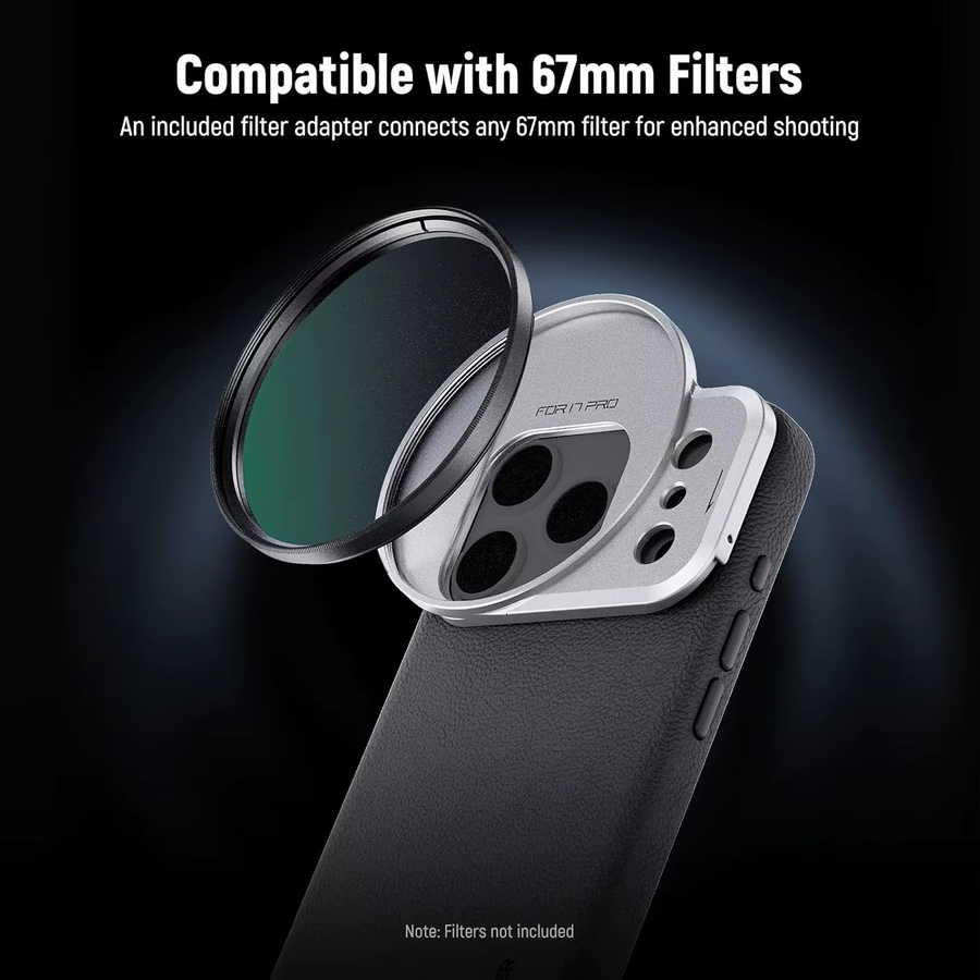 NEEWER Modulare Handyhülle für iPhone 17 Pro und 17 Pro Max in Schwarz mit 67 mm Filterring und 17 mm Objektivrückplatte aus robustem TPU/PC - Bild 3