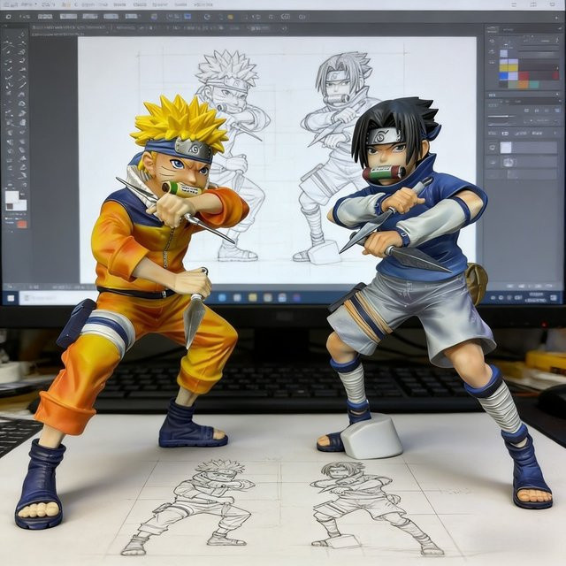 Bandai Naruto Uzumaki, Actionfigur, 18cm, Kunststoff - Bild 1