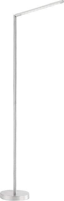 Just Light LED-Stehleuchte Dawda in Silber aus Edelstahl, höhenverstellbar und dimmbar, Höhe: 125 bis 165,5 cm - Bild 1