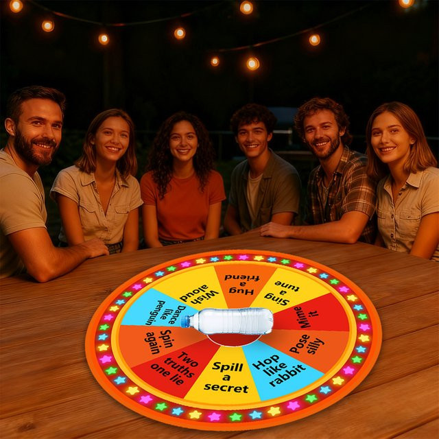 AFYPRTY Preisrad, Drehbares Glücksrad, Farbiges Roulette-Rad, Tischpreisrad - Bild 1