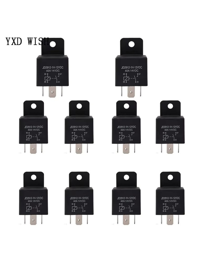 Mayitr 10er Set Wasserdichte Automotive Relais 4Pin 5Pin 40A für 12V 24V 28V in Schwarz - Bild 3